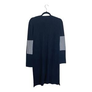 Brochu Walker Black Wool Cashmere Elbow Patches Sweater Dress